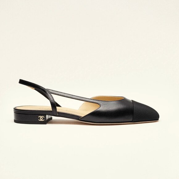 Chanel Slingback Flats in Black - Picture 1 of 4